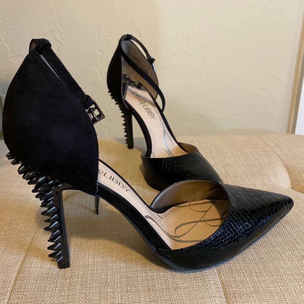Black spiked heels